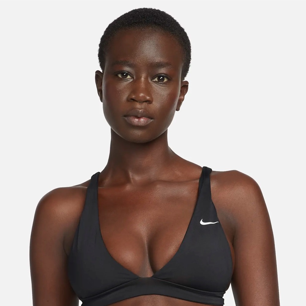 Nike Swimming bralette bikini top in black